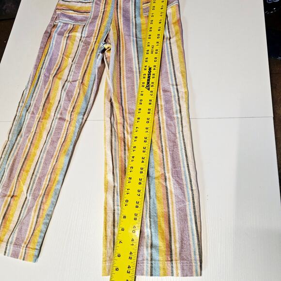 Ellejay Holly Striped Cropped Jumpsuit Rainbow Pastel One Piece Women's L 3703 - Picture 8 of 10